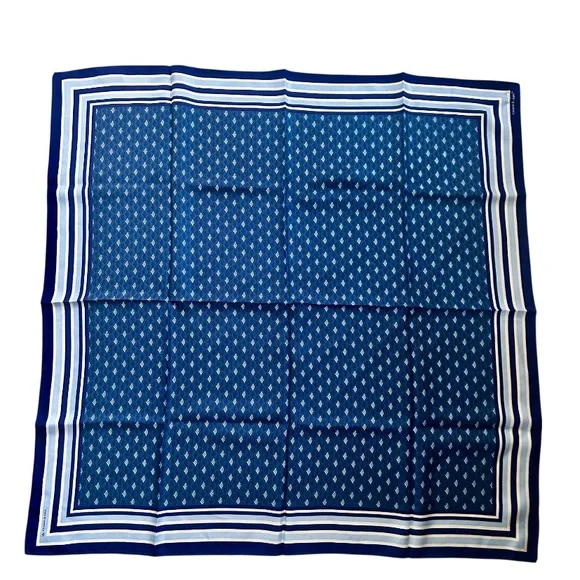 Vineyard Vines 100% Silk Navy & White Scarf - Picture 7 of 16